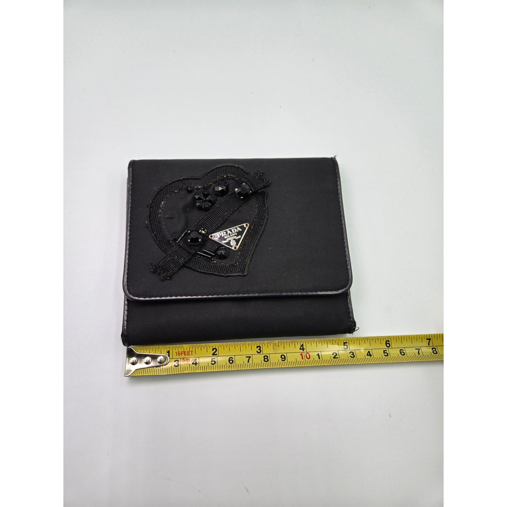 PRADA Evening Heart Mini Bag Black Nylon AUTHENTIC - Picture 16 of 16